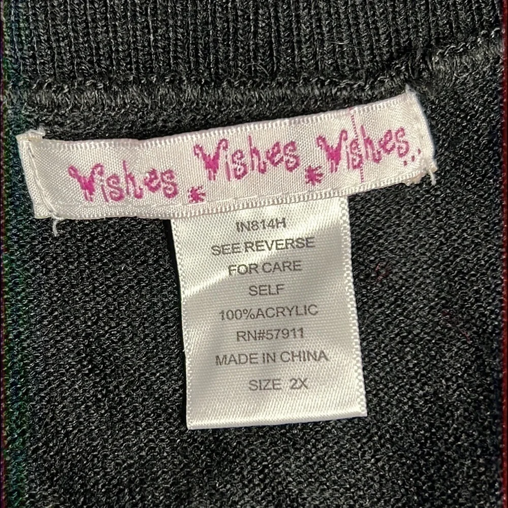 WISHES WISHES WISHES PURPLE BLACK STRIPED DRESS SIZE 2X